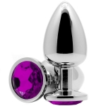 Анальная пробка с кристаллом Butt Plug Large Purple 9,6см*4см