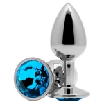 Анальное украшение Butt Plug Silver-Aquamarine 7см*2,8см