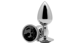 Анальное украшение Butt Plug Silver-Black 7см*2,8см