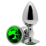 Анальное украшение Butt Plug Silver-Emerald 7см*2,8см