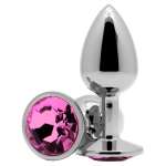 Анальное украшение Butt Plug Silver-Pink 7см*2,8см
