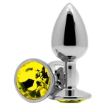 Анальное украшение Butt Plug Silver-Yellow 7см*2,8см