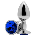 Анальное украшение Butt Plug Small Silver-Blue 7см*2,8см