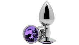 Анальное украшение Butt Plug Small Silver-Liliac 7см*2,8см