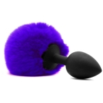 Анальный хвостик Fluffy Bunny Tail Anal Plug Purple