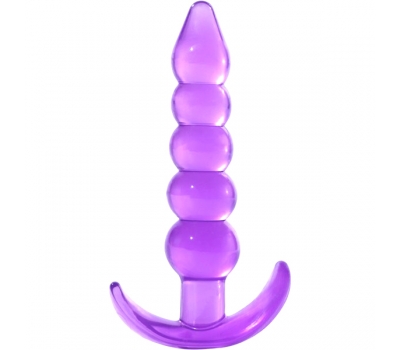 Анальная пробка-Five Beads Purple