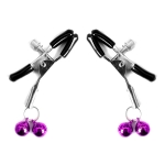 Клипсы для сосков с колокольчиками Dual Nipple Bells Purple