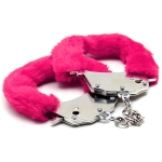 Меховые наручники Steel Hand Cuffs Pink