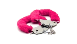 Меховые наручники Steel Hand Cuffs Pink