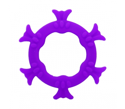 Эрекционное кольцо из силикона Snowflake Purple