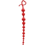 Анальная цепочка из силикона AnaLove Red 34 см 