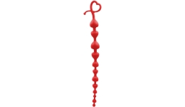 Анальная цепочка из силикона AnaLove Red 34 см 