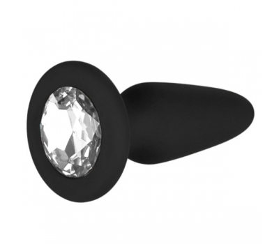 Силиконовая пробка с камнем Black Cone Jewelry 9,5см*3см