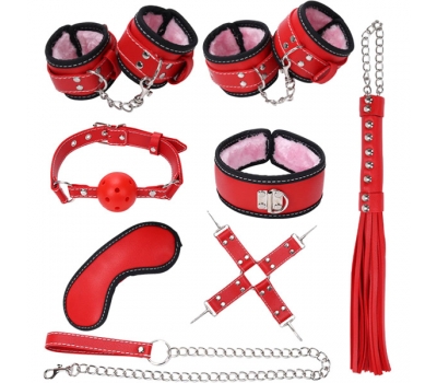 Бондажный набор Furry Kit Red 7 предметов