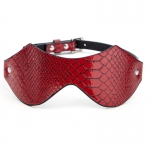 Эротическая маска из лакированной экокожи Croco Mask Red