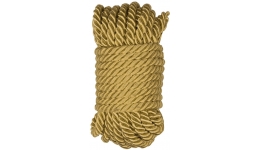 Атласная верёвка для бондажа Shibari Rope Gold 10м