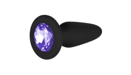 Силиконовая пробка с камнем Black Cone Liliac Jewelry 9,5см*3см