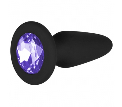 Силиконовая пробка с камнем Black Cone Liliac Jewelry 9,5см*3см