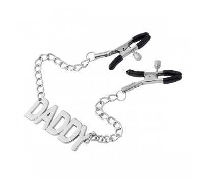 Прищепки на соски с надписью Nipple Chain Daddy