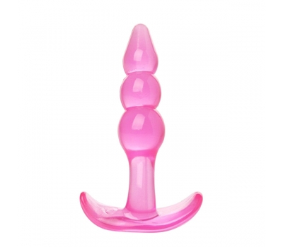 Гелевая пробка для ношения Jelly Pleasure Beads Clear-Pink