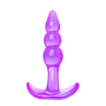 Гелевая пробка для ношения Jelly Pleasure Beads Clear-Purple