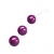 Тройные шарики Baile Sexual Balls Purple 3,3 см