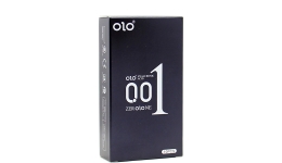 Тонкие презервативы с гладкой поверхностью Olo 0.01 Black 10 шт