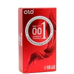 Тонкие презервативы с пупырышками Olo Zero Red 10 шт