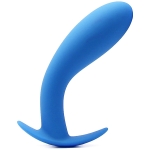 Анально-вагинальный фаллоимитатор Silicone Dildo Blue 14 см