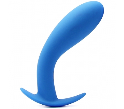 Анально-вагинальный фаллоимитатор Silicone Dildo Blue 14 см