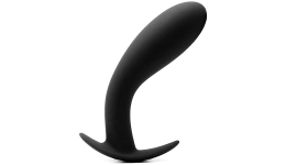Анально-вагинальный фаллоимитатор Silicone Dildo Black 14 см