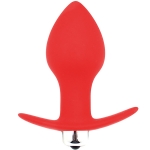 Анальная вибро-пробка Silickone Butt Plug Cone Red