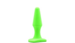 Силиконовая анальная пробка Medium Cone Neon Green