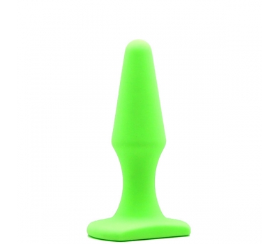 Силиконовая анальная пробка Medium Cone Neon Green