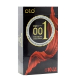 Тонкие презервативы с гладкой поверхностью Olo Zero Black 10 шт