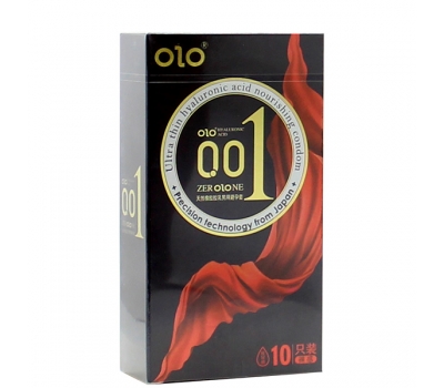 Тонкие презервативы с гладкой поверхностью Olo Zero Black 10 шт