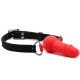 Силиконовый кляп - шар с фаллосом Easy Toy Red 3,8см
