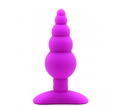 Анальная пробка из силикона Unicorn Bubbles Butt Plug Violet 9,8*3,3см