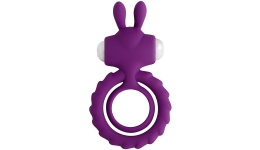 Виброкольцо на пенис и мошонку LoveMoment Oh! Rabbit Purple