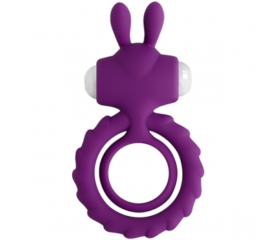 Виброкольцо на пенис и мошонку LoveMoment Oh! Rabbit Purple