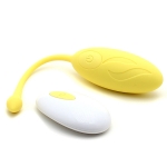 Виброяйцо с дистанционным управлением Silicone Vibrating Egg 10-Mode Yellow