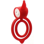 Виброкольцо на пенис и мошонку Double Rings Red