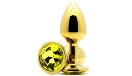 Золотая анальная пробка Butt Plug Gold  -Sunny 7см*2,8см