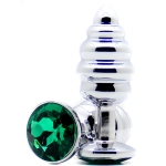 Анальное украшение Ribber Butt-Plug Emerald 7см*3см
