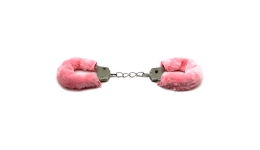 Стальные наручники с махом Love Cuffs Pink