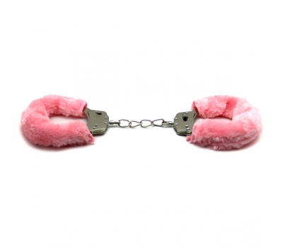 Стальные наручники с махом Love Cuffs Pink
