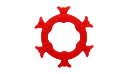 Эрекционное кольцо из силикона Snowflake Red